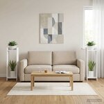 vidaXL Support de Plante 2 pièces Blanc 30 x 30 x 100 cm