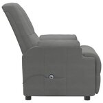 vidaXL Fauteuil inclinable Gris foncé Similicuir daim