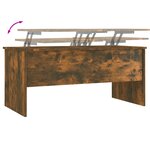 vidaXL Table basse Chêne fumé 102x50 5x46 5 cm Bois d'ingénierie