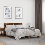 vidaXL Cadre de lit sans matelas chêne fumé 140x190 cm