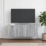 vidaXL Meuble TV mural 78 5 x 31 x 30 cm Sonoma gris Bois d'ingénierie