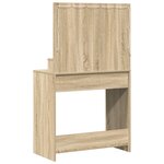 Coiffeuse vidaXL avec lumières LED en Chêne Sonoma 79x41x135 cm