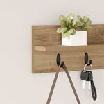 vidaXL Porte-manteau mural chêne artisanal 60 x 10.5 x 18 cm