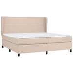 vidaXL Sommier à lattes de lit avec matelas Cappuccino 200x200 cm