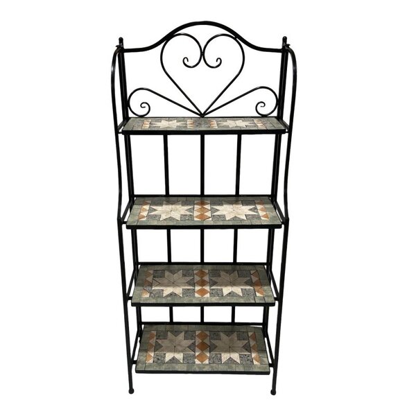 Etagère à plantes en métal mosaïque Etoile Cleo