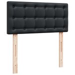 VidaXL Lit ottoman avec matelas noir 90x200 cm similicuir