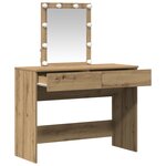 vidaXL Coiffeuse chêne artisanal 100 x 40 x 130 cm Bois d'ingénierie