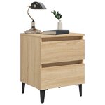 vidaXL Table de chevet chêne sonoma 40x35x50 cm bois d'ingénierie