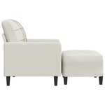 vidaXL Fauteuil avec repose-pied Crème 60 cm Velours