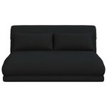 vidaXL Fauteuil de sol ajustable Noir Tissu