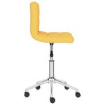 vidaXL Chaises pivotantes à manger lot de 4 jaune moutarde tissu