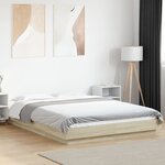 vidaXL Cadre de lit sans matelas chêne sonoma 140x200 cm