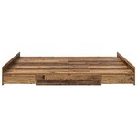 vidaXL Cadre de lit avec rangement Bois ancien 200 x 200 cm