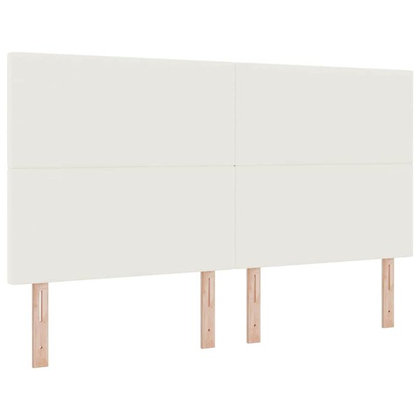 vidaXL Tête de lit avec tête de lit Crème 180 cm Cuir synthétique