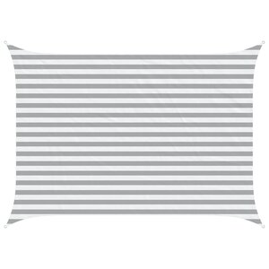vidaXL Voile d'ombre Gris clair et blanc 2 5 x 3 5 m