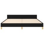 Vidaxl cadre de lit avec tête de lit noir 160x200 cm tissu