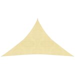 vidaXL Voile d'ombrage 160 g/m² Beige 2 5x2 5x3 5 m PEHD