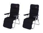 Lot de 2 fauteuils de camping relax pliables - O'camp - Multipositions - 62 x 92 x 105 cm