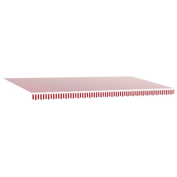 vidaXL Auvent Rétractable Rouge et blanc 600 × 300 cm tissu