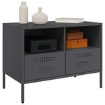vidaXL Meubles TV 2 Pièces anthracite 68x39x50 5 cm acier