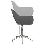 vidaXL Chaise pivotante de salle à manger Gris foncé Tissu