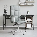 vidaXL Fauteuil inclinable de bureau Gris foncé Tissu