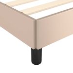 vidaXL Cadre de lit avec tête de lit sans matelas cappuccino 180x200cm