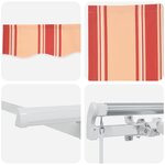 vidaXL Auvent Rétractable Rayé Jaune et Orange 500 × 300 cm