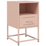 vidaXL Tables de chevet 2 Pièces rose 36x39x60 5 cm acier