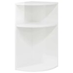 vidaXL Table d'appoint Blanc brillant 29 6 x 29 6 x 60 cm
