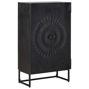 vidaXL Haut Armoire Noir 55 x 30 x 95 cm