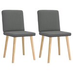 vidaXL Chaises à manger lot de 2 gris foncé tissu