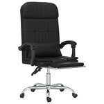 vidaXL Fauteuil de massage inclinable de bureau Noir Similicuir