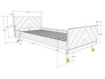 Lit Billy vert olive 90x200cm