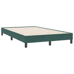 vidaXL Cadre de lit sans matelas vert foncé 120x220 cm velours