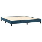 vidaXL Cadre de lit sans matelas bleu foncé 180x200 cm velours