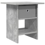 vidaXL Table de chevet Gris béton 41 x 40 x 45 cm Bois d'ingénierie