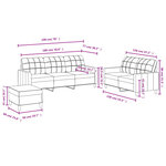 vidaXL Ensemble de canapés 3 Pièces avec coussins Rouge bordeaux Tissu