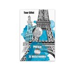 Pièce d'histoire monnaie de 10 euro argent tour eiffel