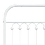 vidaXL Cadre de lit métal avec tête de lit/pied de lit blanc 120x190cm