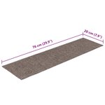 vidaXL Tapis d'escalier autocollants 30 pièces 76 x 20 cm Beige Rectangulaire