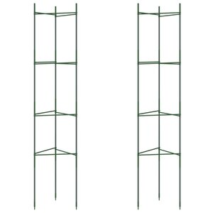 vidaXL Cage à tomates 2 Pièces 154 cm acier et PP