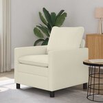 vidaXL Canapé Crème 76 x 81 x 87 5 cm Tissu