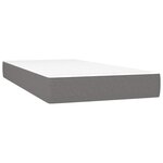 vidaXL Matelas de lit à ressorts ensachés fermeté moyenne Gris foncé 90x200x20cm Tissu