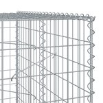 vidaXL Panier gabion avec couvercle 600x100x200 cm fer galvanisé