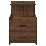 vidaXL Tables de chevet 2 pièces avec 2 tiroirs Chêne brun 40 x 36 5 x 62 cm