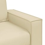 vidaXL Fauteuil canapé Crème 160 x 78 x 84 cm Cuir artificiel