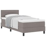 vidaXL Lit à ressorts avec matelas Taupe 80 x 200 cm tissu