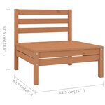 Vidaxl salon de jardin 8 pièces bois de pin massif marron miel