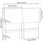 vidaXL Tête de lit capitonnée Taupe 120 cm Pin massif